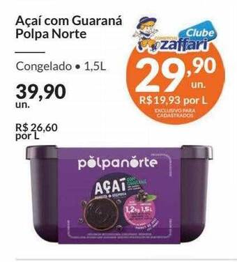 Açaí com guaraná polpa norte