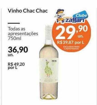 Zaffari Vinho chac chac oferta