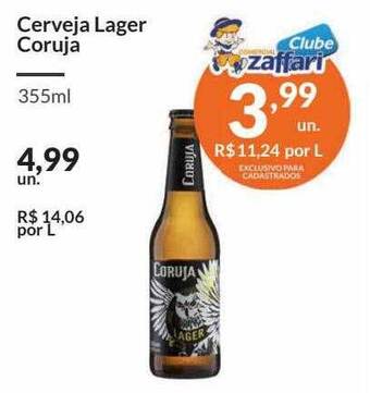 Zaffari Cerveja lager coruja oferta