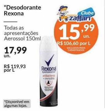 Zaffari Desodorante rexona oferta