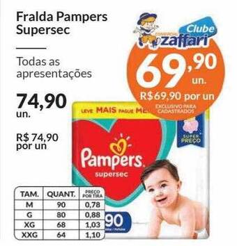 Zaffari Fralda pampers supersec oferta