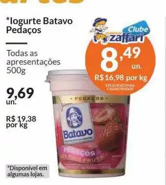 Zaffari Iogurte batavo pedaços oferta