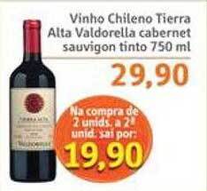 Sonda Vinho chileno tierra alta valdorella cabernet sauvignon tinto oferta