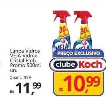 Supermercados Koch Limpa vidros veja vidrex cristal oferta