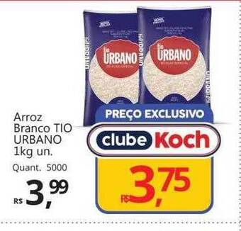 Supermercados Koch Arroz branco tio urbano oferta