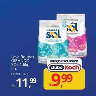 Supermercados Koch Lava roupas girando sol oferta