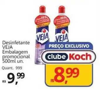 Supermercados Koch Desinfetante veja embalagem promocional oferta