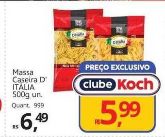 Supermercados Koch Massa caseira d'itália oferta