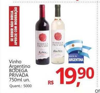 Supermercados Koch Vinho argentino bodega privada oferta
