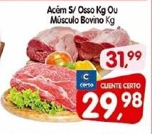 Cercadão Acem s/ Osso 1kg ou Musculo Bovino 1kg oferta