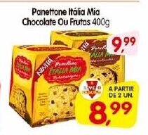 Panettone Italia Mia Choc ou Frutas 400g