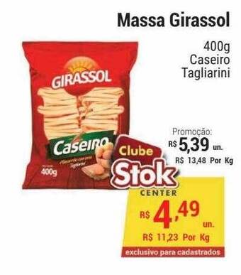 Stok Center Massa girassol oferta