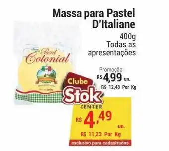 Stok Center Massa para pastel d'italiane oferta