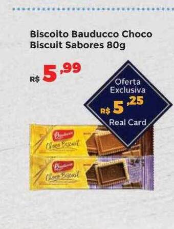 Villarreal Supermercados Biscoito bauducco choco biscuit sabores oferta