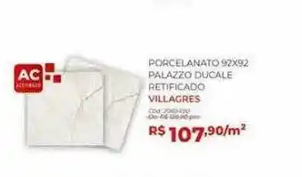 Porcelanato 92x92 palazzo ducale retificado villagres