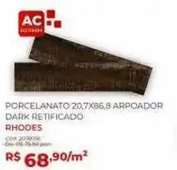 Amoedo Porcelanato 20.7x86.8 arpoador dark retificado rhodes oferta