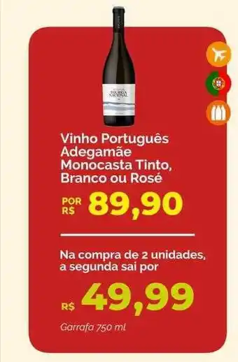 Oba Hortifruti Vinho protuguês adegamãe monocasta tinto branco ou rosé oferta