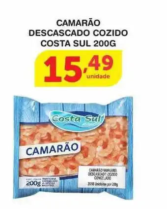 Roldão Camarão descascado cozido costa sul oferta