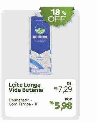 Hiperideal Supermercados Leite longa vida betânia oferta