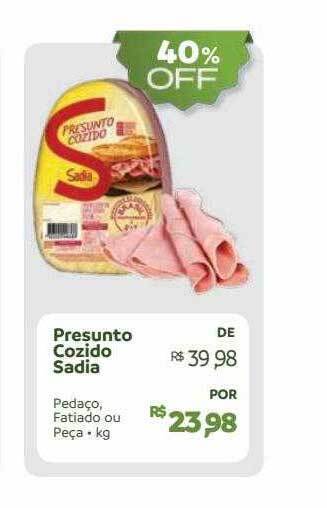 Hiperideal Supermercados Presunto cozido sadia oferta