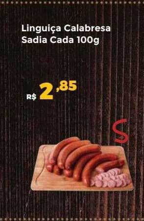 Villarreal Supermercados Linguiça calabresa sadia oferta