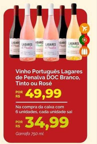 Oba Hortifruti Vinho português lagares de penalva doc branco tinto ou rosé oferta