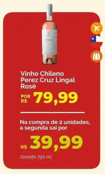 Oba Hortifruti Vinho chileno perez cruz lingal rosé oferta