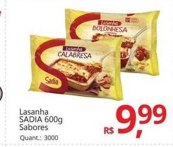 Supermercados Koch Lasanha sadia sabores oferta