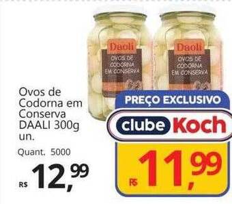 Supermercados Koch Ovos de codorna em conserva daali oferta
