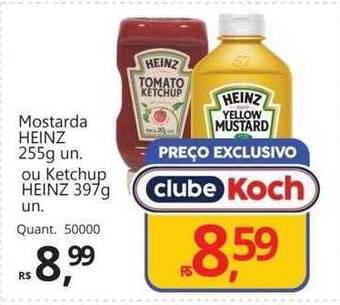 Supermercados Koch Mostarda heinz ou ketchup heinz oferta