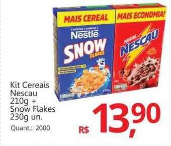 Supermercados Koch Kit cereais nescau + snow flakes oferta