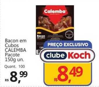 Supermercados Koch Bacon em cubos calemba oferta