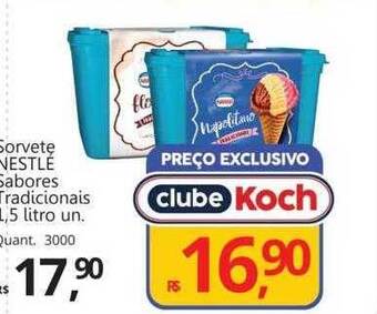 Supermercados Koch Sorvete nestlé sabores tradicionais oferta