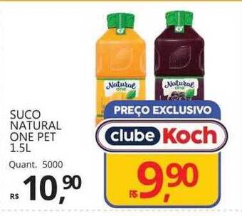 Supermercados Koch Suco natural one pet oferta