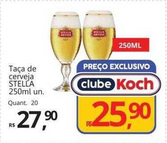 Supermercados Koch Taça de cerveja stella oferta