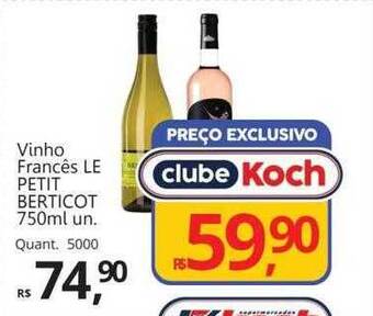 Supermercados Koch Vinho francês le petit berticot oferta