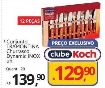 Supermercados Koch Conjunto tramontina churrasco dynamic inox oferta