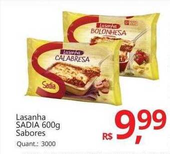 Supermercados Koch Lasanha sadia sabores oferta