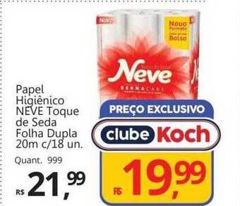 Papel higiênico neve toque de seda folha dupla