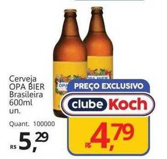 Supermercados Koch Cerveja opa bier brasileira oferta