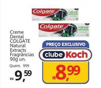 Supermercados Koch Creme dental colgate natural extracts fragrâncias oferta