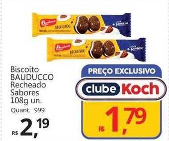 Biscoito bauducco recheado sabores