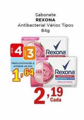 Supermercados Mundial Sabonete rexona antibacterial varios tipos oferta