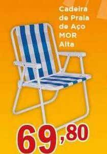 Supermercados Mundial Cadeira de praia de aço mor alta oferta
