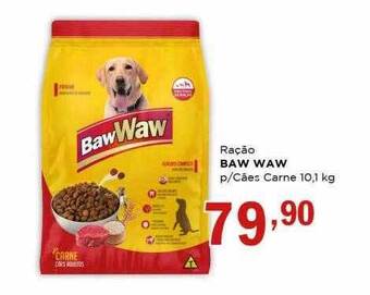 Supermercados Mundial Ração baw waw p cães carne oferta