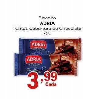 Supermercados Mundial Biscoito adria palitos cobertura de chocolate oferta