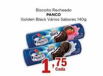 Supermercados Mundial Biscoito recheado panco golden black vários sabores oferta