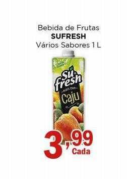 Supermercados Mundial Bebida de frutas sufresh vários sabores oferta