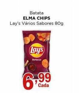 Supermercados Mundial Batata elma chips lay's vários sabores oferta