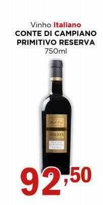 Supermercados Mundial Vinho italiano conte di campiano primitivo reserva oferta